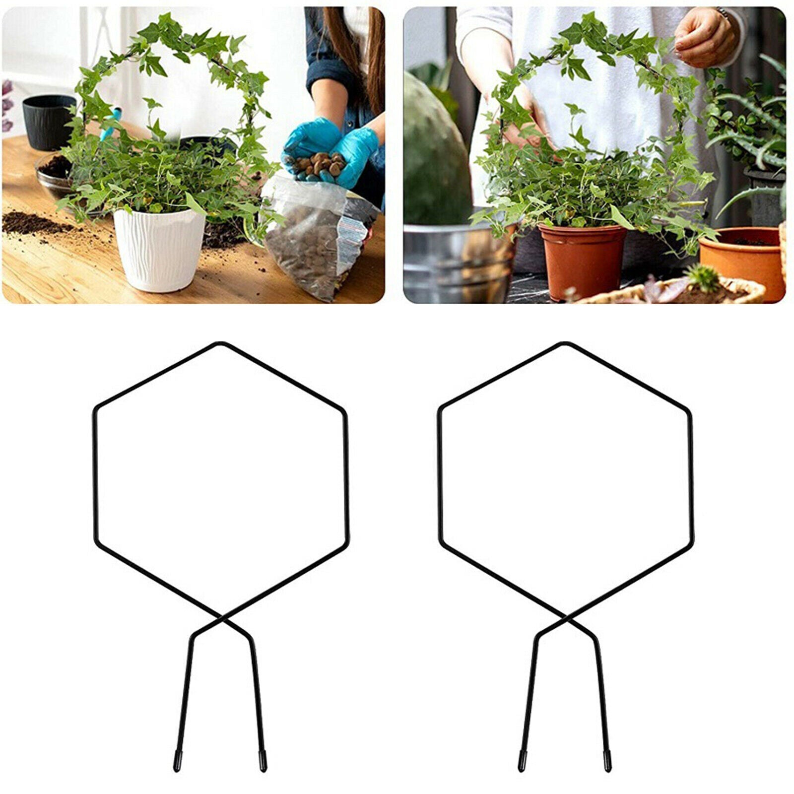 Metal Trellis for Potted Plants Outdoor Climbing Plant Support Stakes B