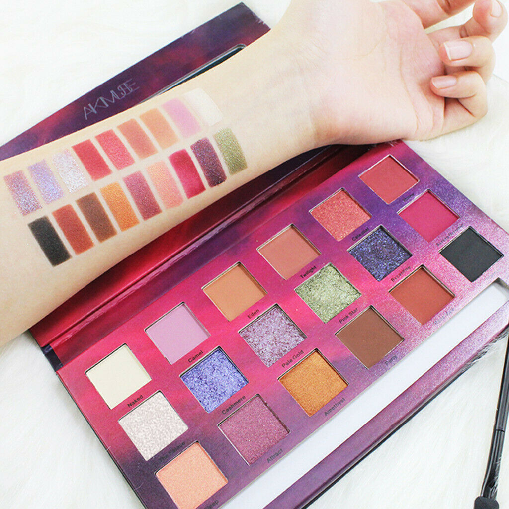 18 Colors Glitter Eyeshadow Palette Shimmer Ultra Pigmented Makeup Eye Shadow
