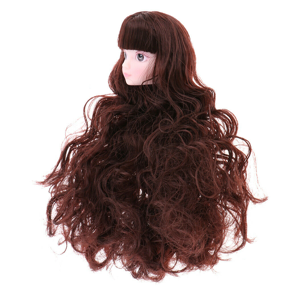 Fashion Head Sculpt with Brown Hair for 1/6 , Piece of