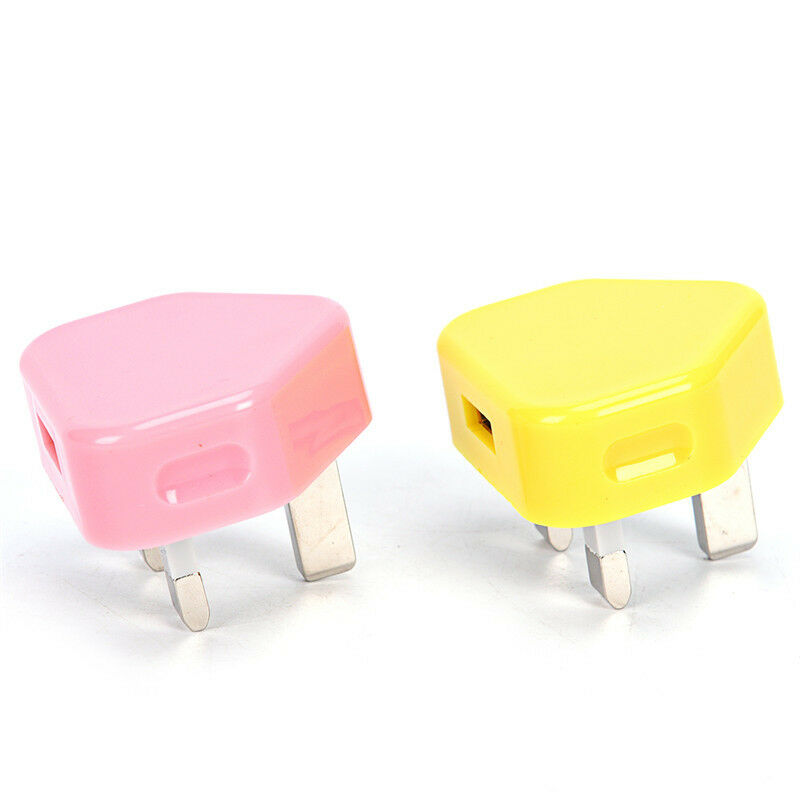 UK Mains Wall 3 Pin USB Plug Adapter Charger Power USB Port For Phones Tablet Rf