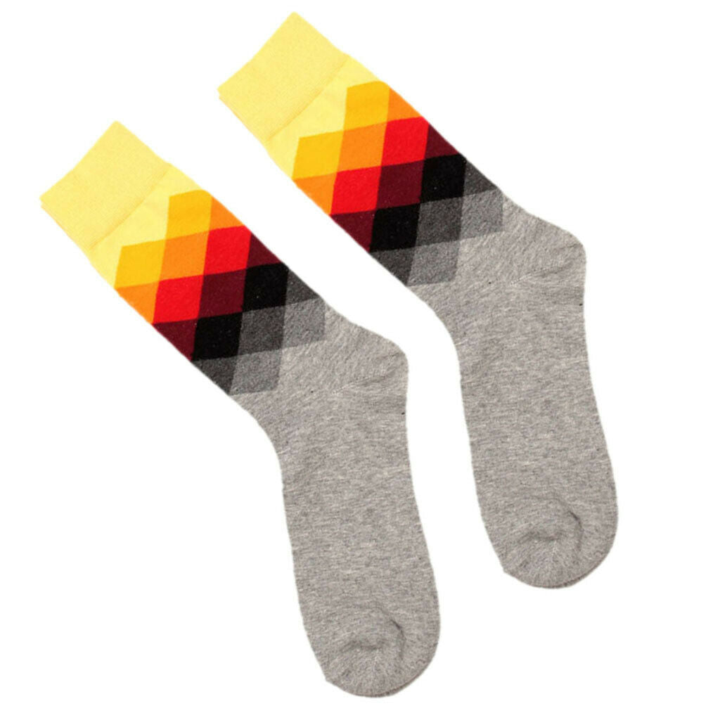 British Style 1 pair Multi-Color Men Socks with Full Cotton