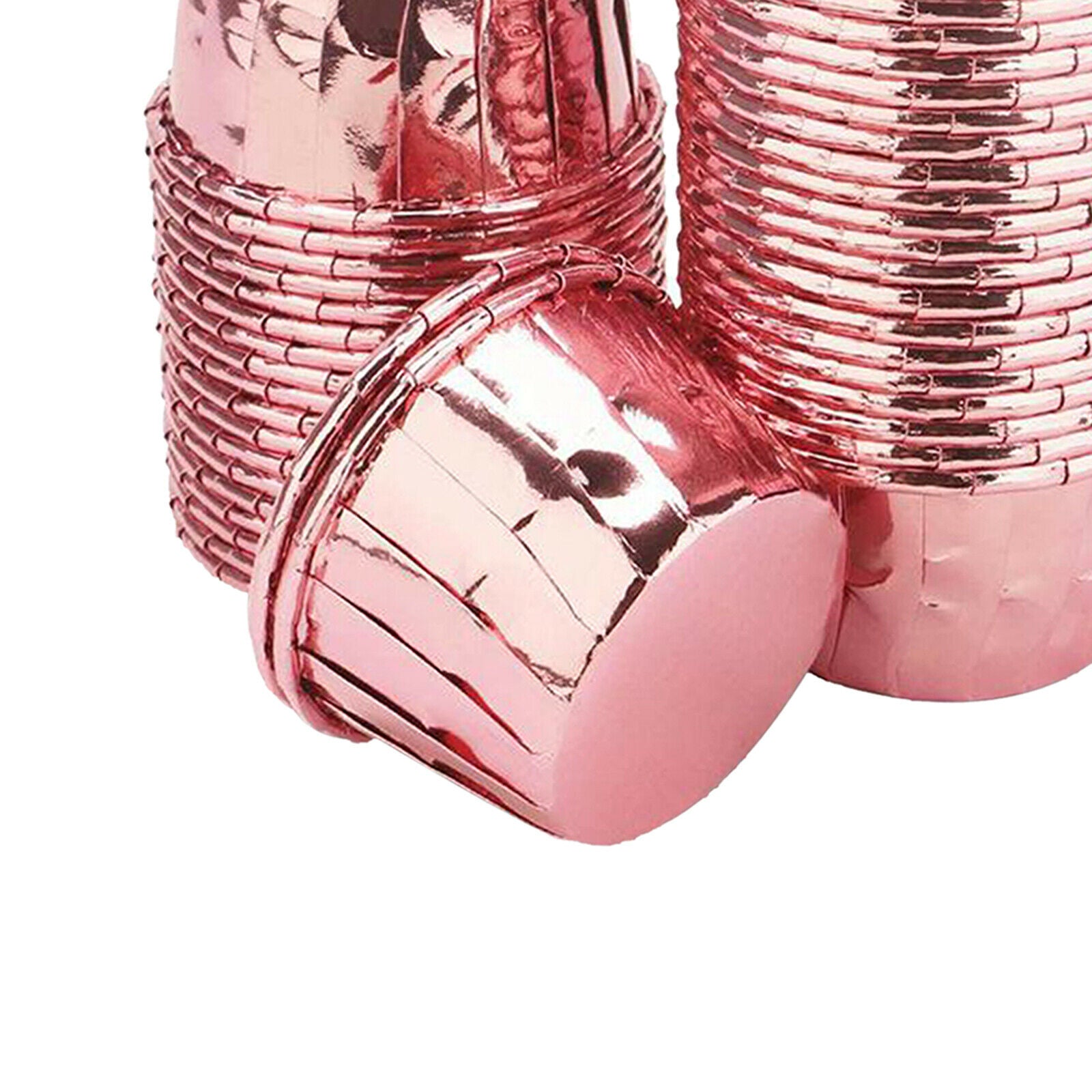 50x Foil Cup Cake Cases Cupcake Muffin Paper Baking Cups Wrappers Rose Pink