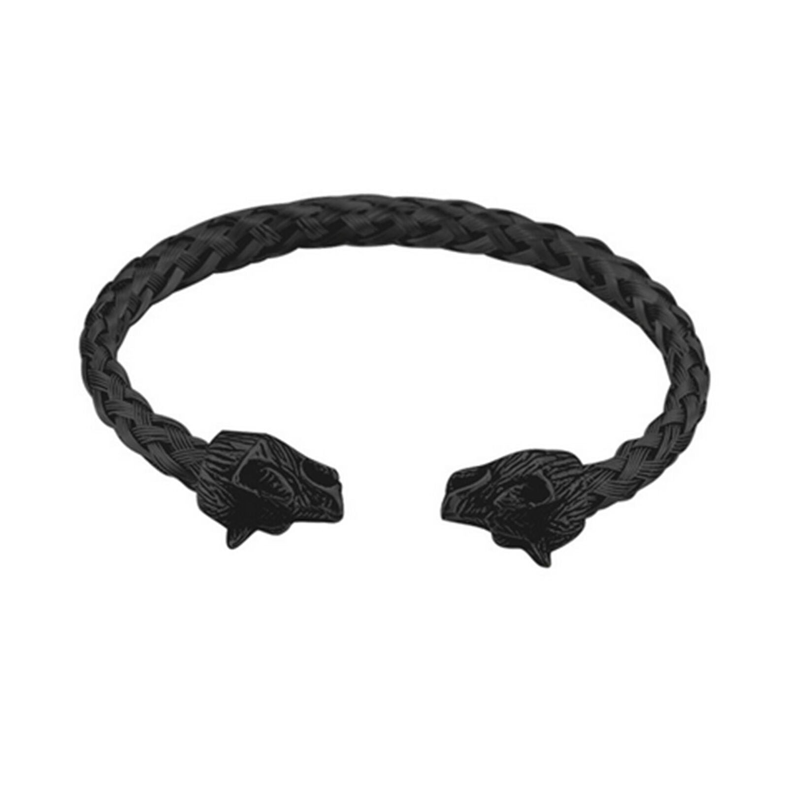Open Bracelet Bangle Cuff Viking Norse Wolf Head Jewelry Gothic Fashion LP