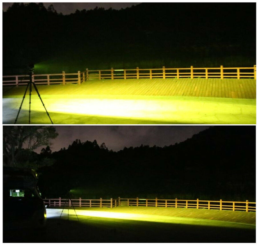 2x 5 Inch Yellow LED Car Work Light Bar Flood Beam Boat Driving Offroad ATV Lamp