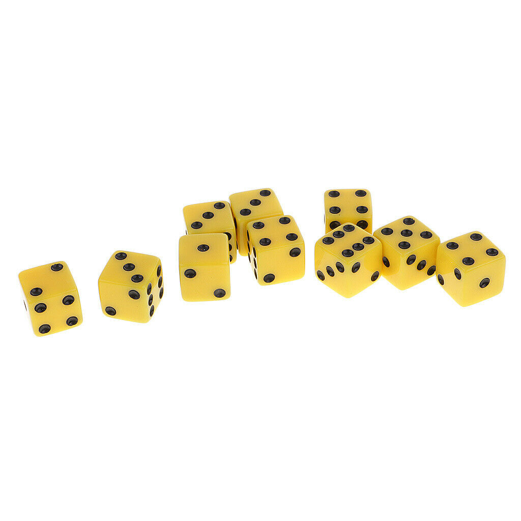 20x Plastic 6 Sided D6 Dice Dungeons & Dragon RPG Roleplay Game Dice Gift