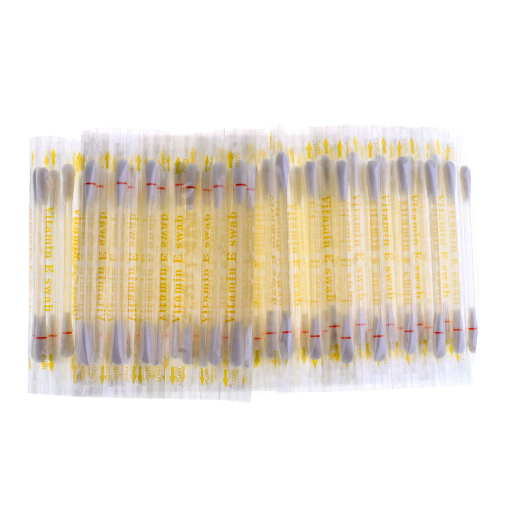 100pcs Dental Vitamin E Swabs Teeth Lips Gum Oral Cleaning Swabs