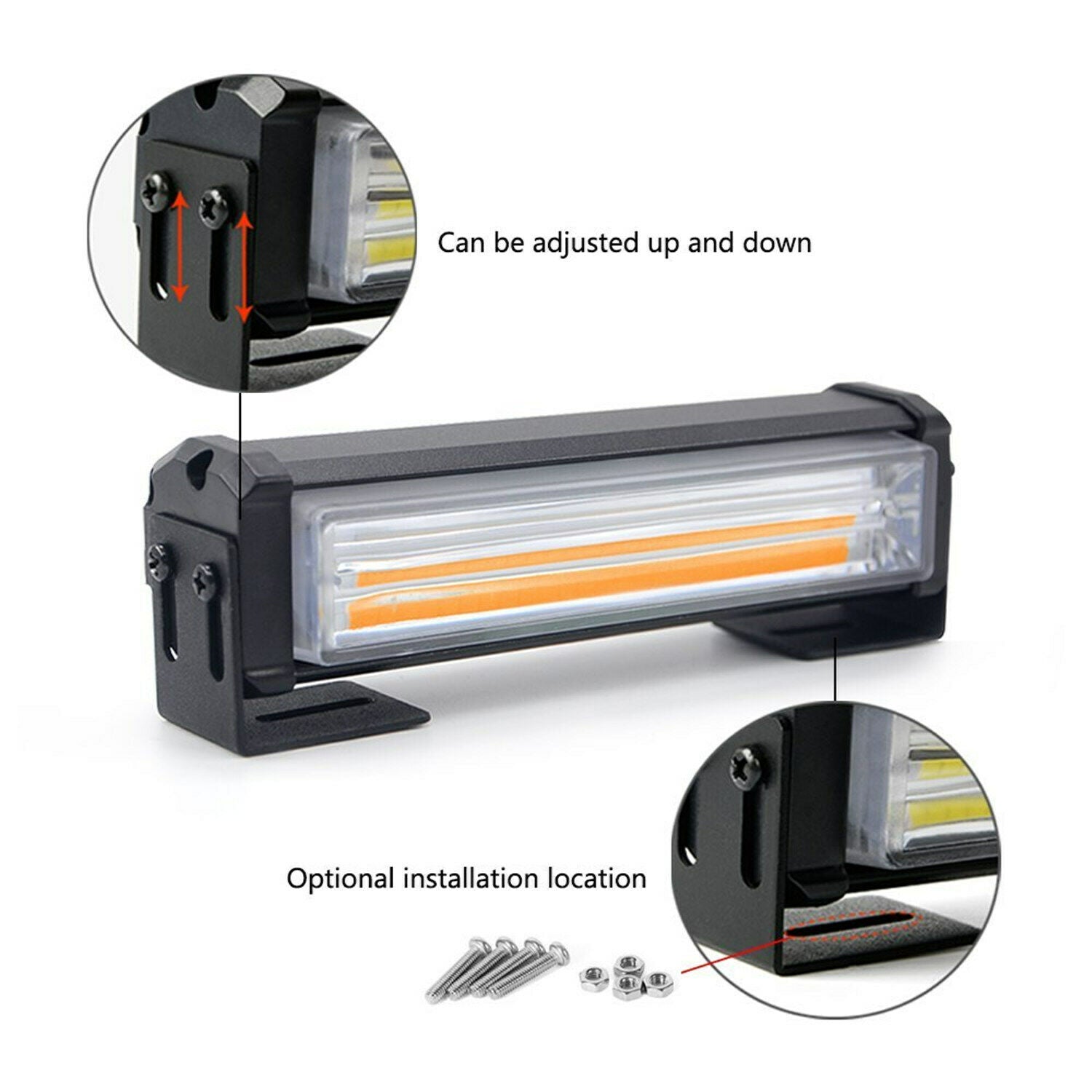 LED COB Car front Grille warning Light Head Mini Strobe Emergency Lightbar DC12V