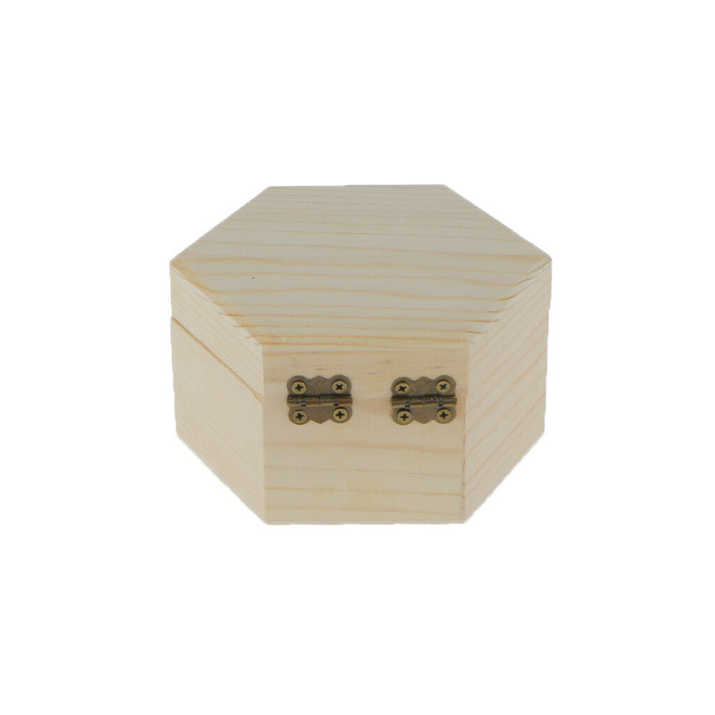 2pcs Unfinished Wooden Box Chest Jewellery Storage Decoupage Art Craft Case