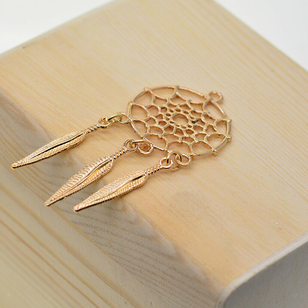 10 Pieces Feather Tassel Charms Pendants Jewelry Making Accessories for DIY