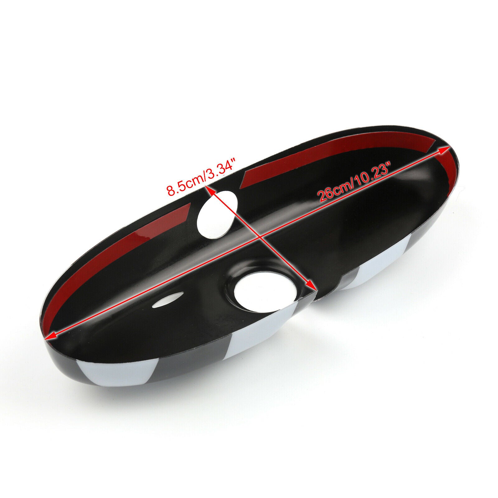 Black Checkered Pattern Rear View Mirror Cover Fits BMW MINI Cooper R55 R56 R57/