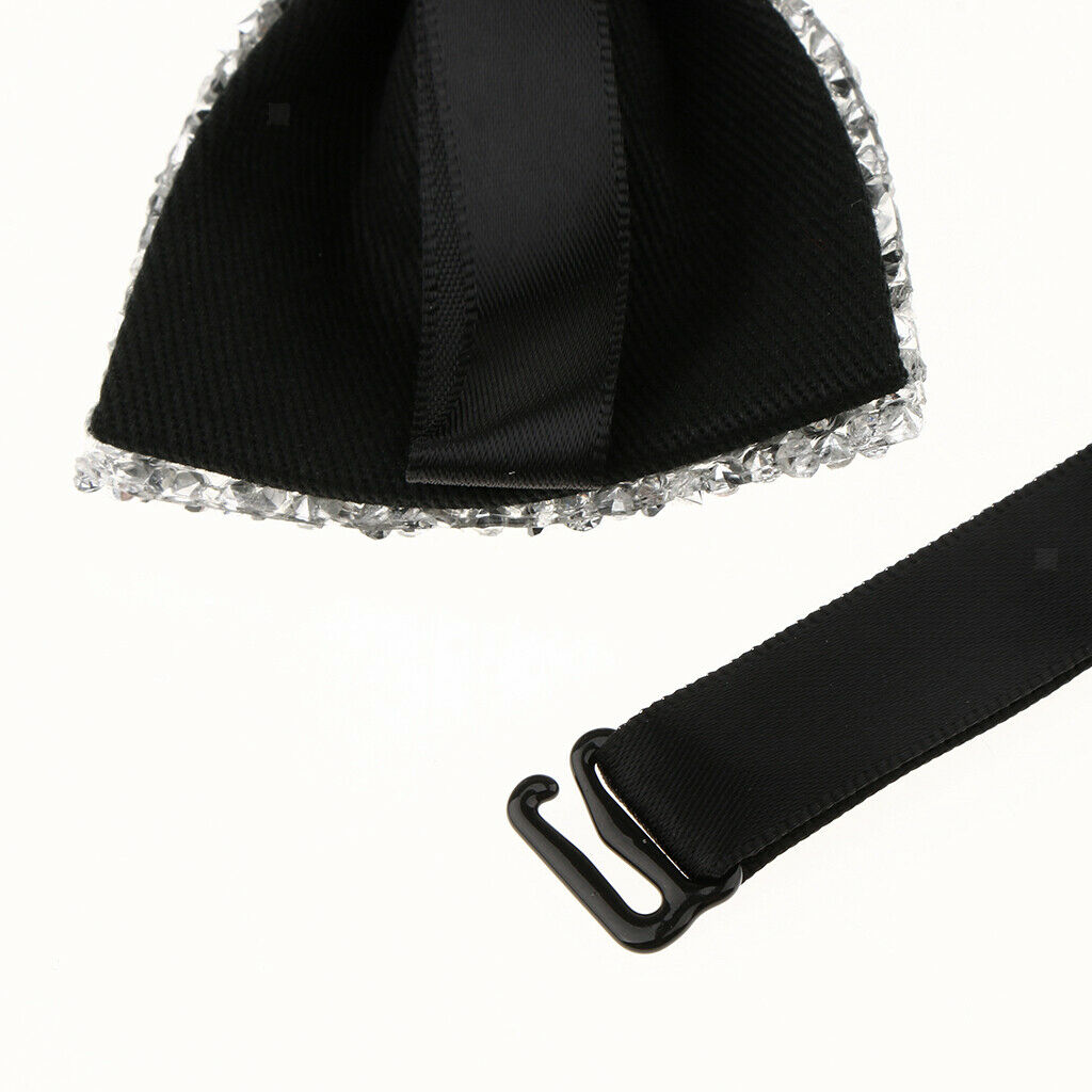 Men Shiny Adjustable Crystal Rhinestone Wedding Party Bow Tie Tuxedo Bowtie