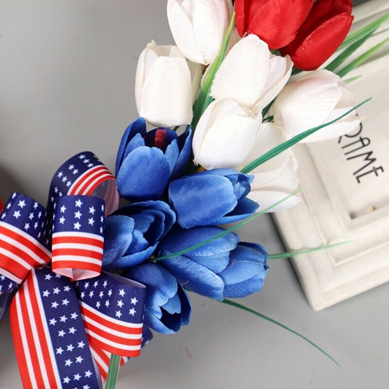 American Patriotic  Wreath July 4Th Independence Day Wreath for Front Door WF2Y9