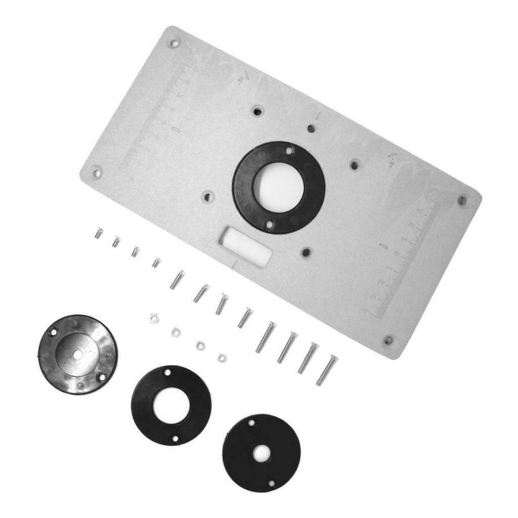 Router Table Insert Plate Kit Tool for Woodworking Benches Durable 9.3x4.7"