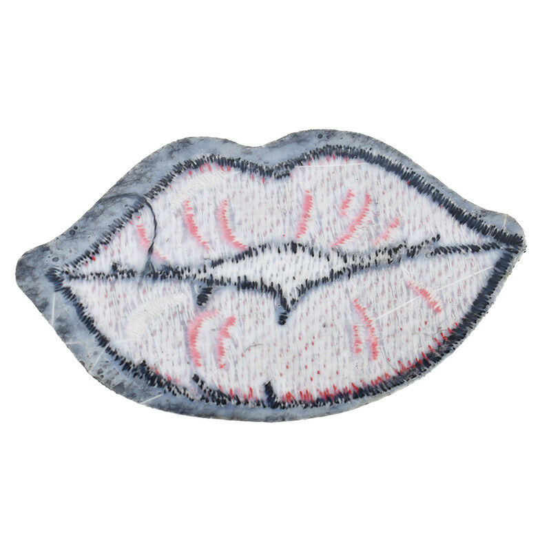 10x Fashion Red Lip Design Patch Applique Sew-On Sewing Craft Decor Accessories