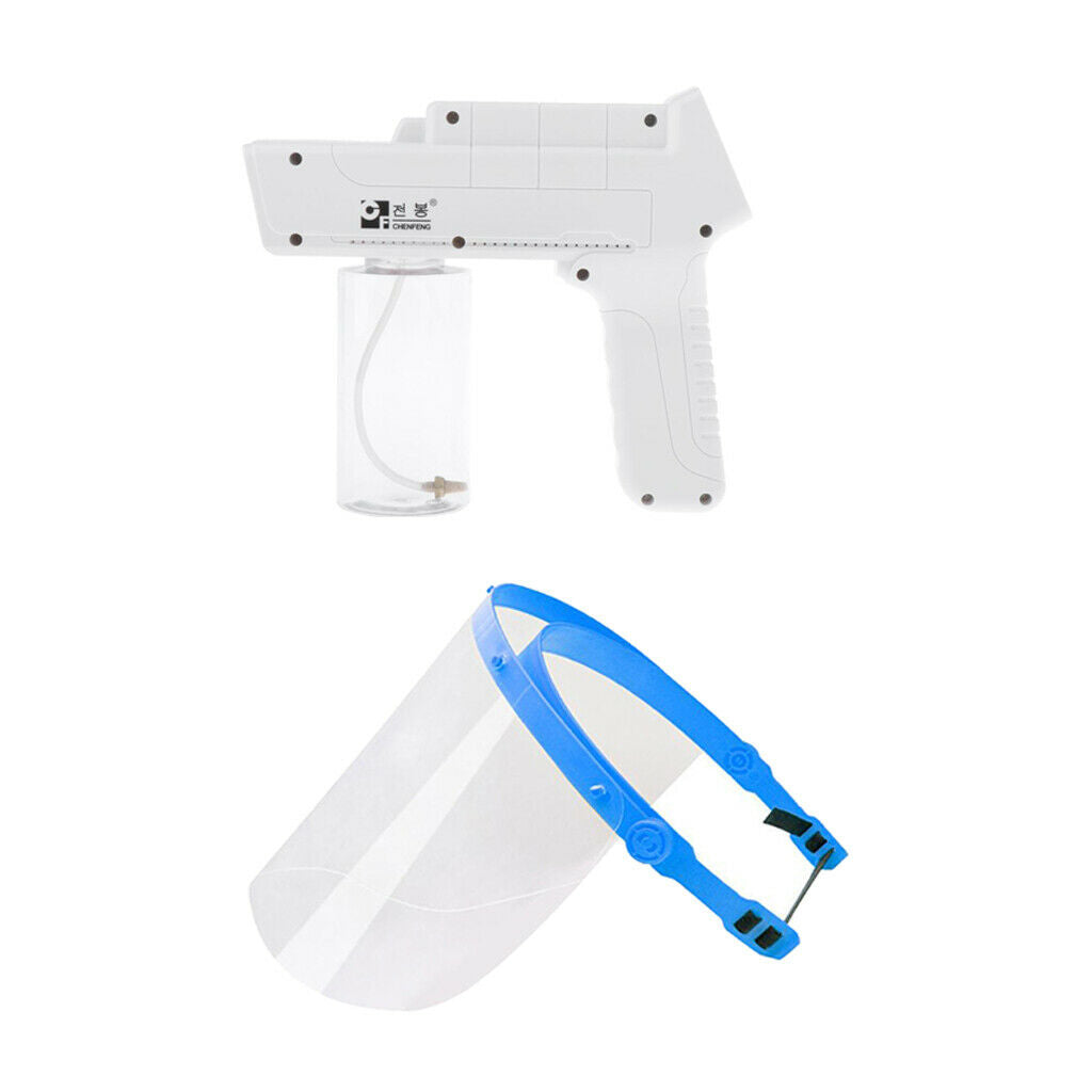 Electric Blue Light Sanitizer Mist Sprayer Paint Spray Gun Office Home Car