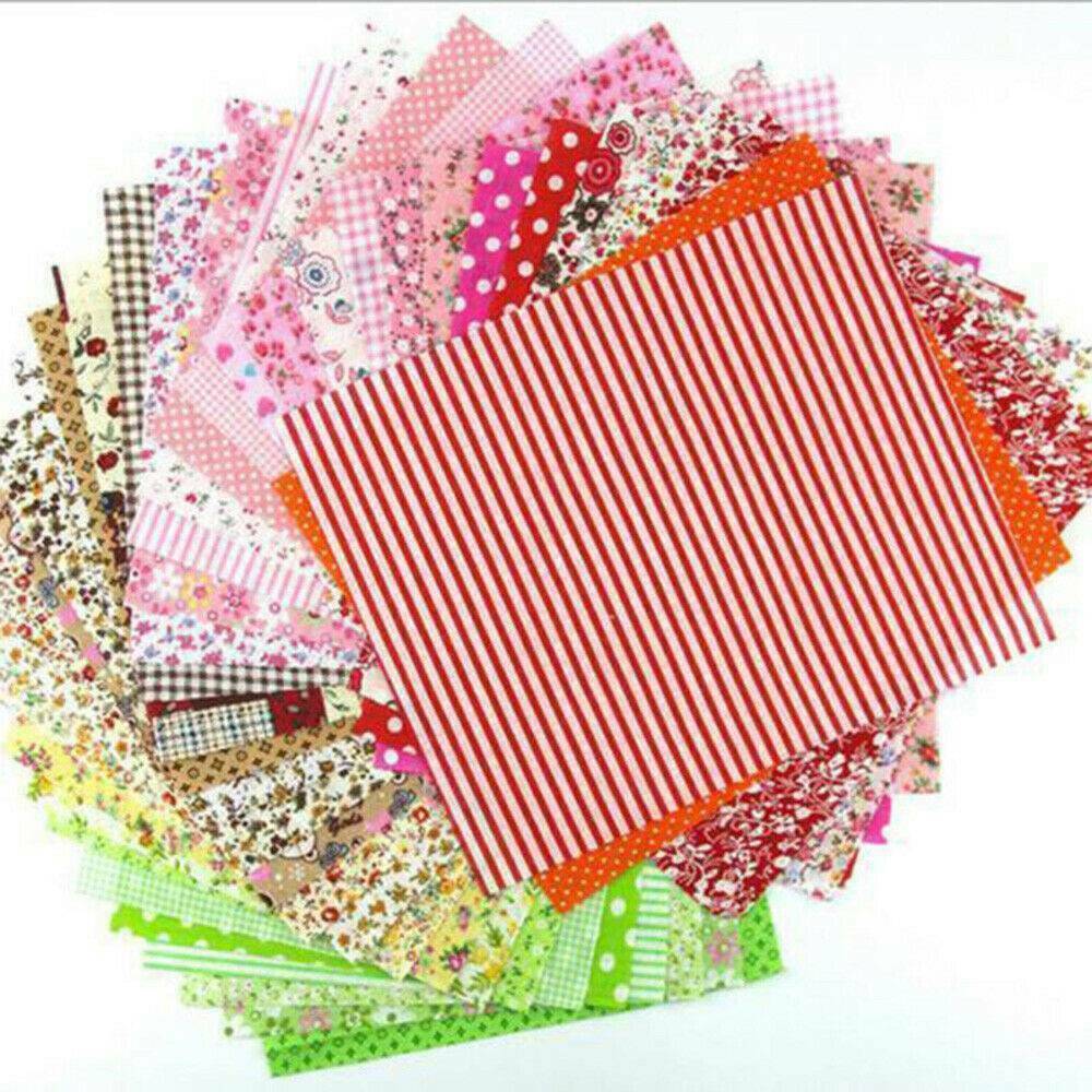 100PCS DIY Fabric Scraps Quilting Scrap Bundle Quilt Scrap Bag Bolt Ends
