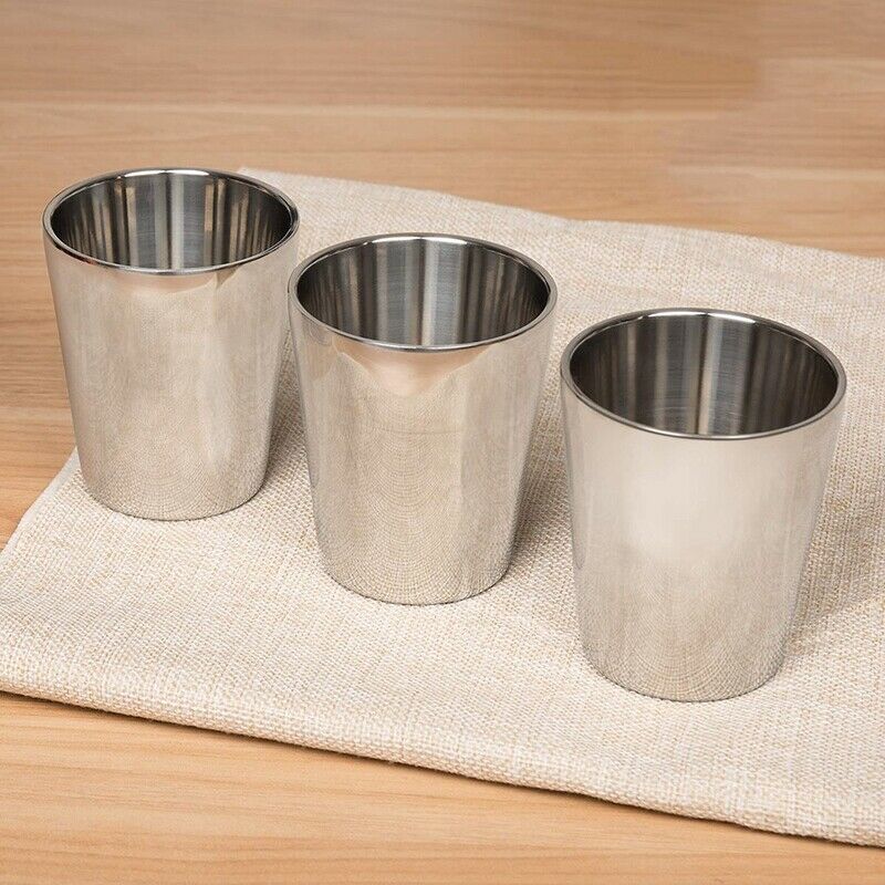 3PCS Stainless Steel Cups, Double Wall 10Oz / 300Ml, 304 Stainless Steel DrinkU4