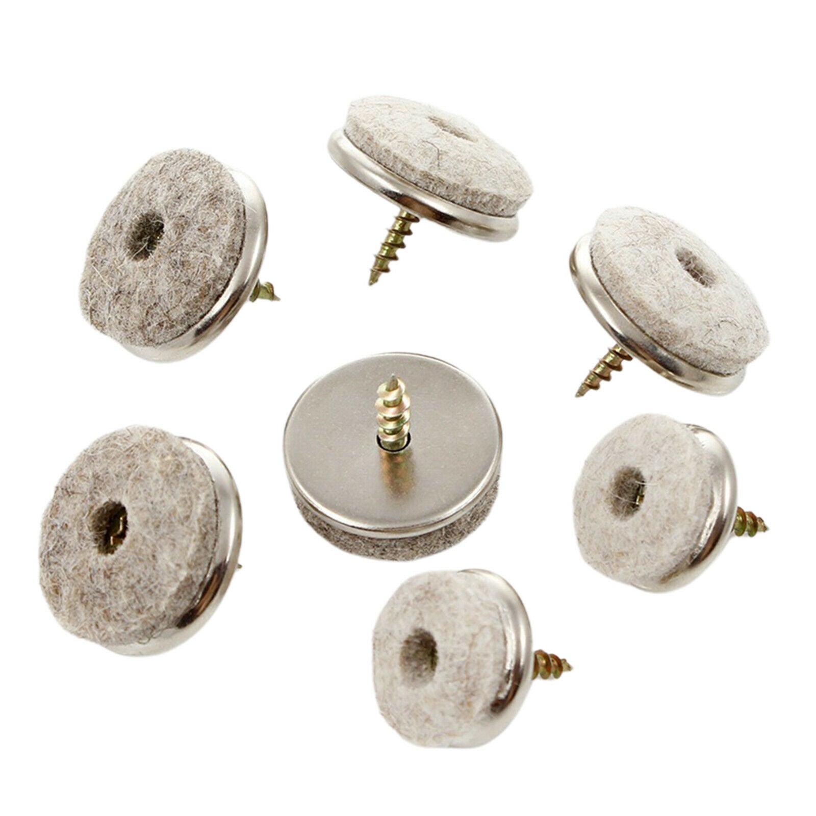 48Pcs Furniture Felt Pads Glides Nail-on Slider for Chair Wood Protectors Table