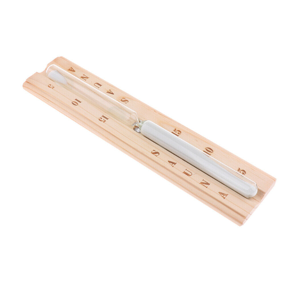 15 Minutes Sauna Room Rotating Sand Clock Timer Wall Mounting Wood Hourglass