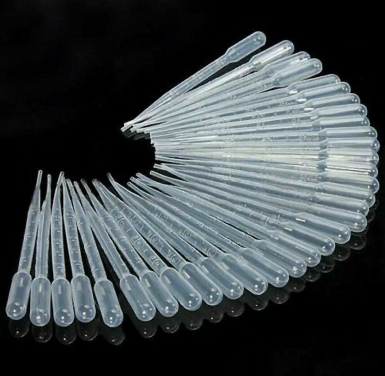 10ML Disposable Plastic Clear Eye Oil Dropper Transparent Graduat PipetteS 50pcs
