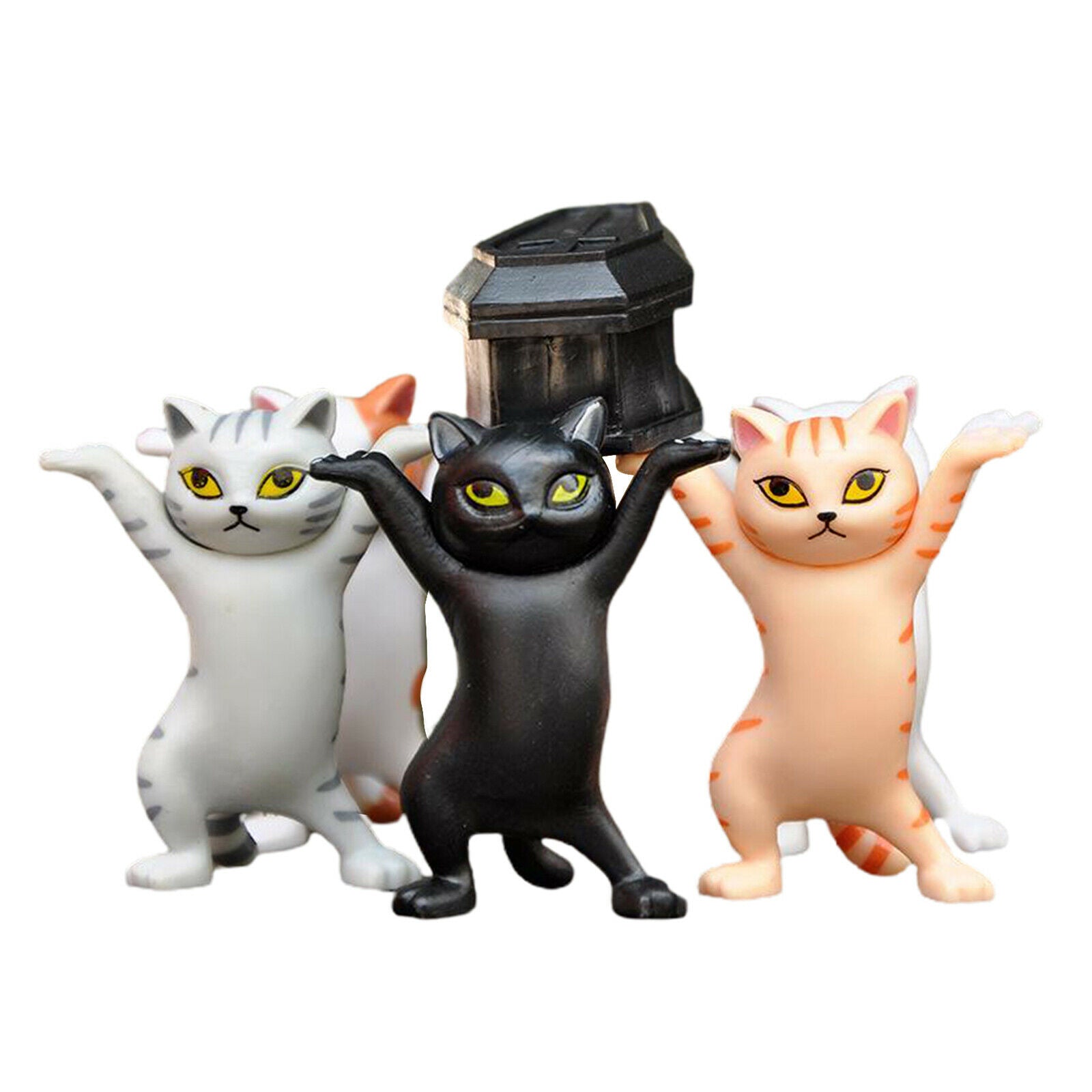 5 Packs Cat Pen Holder Eyeglass Pencil Holder Cat Carrying Coffin Bracket Cute