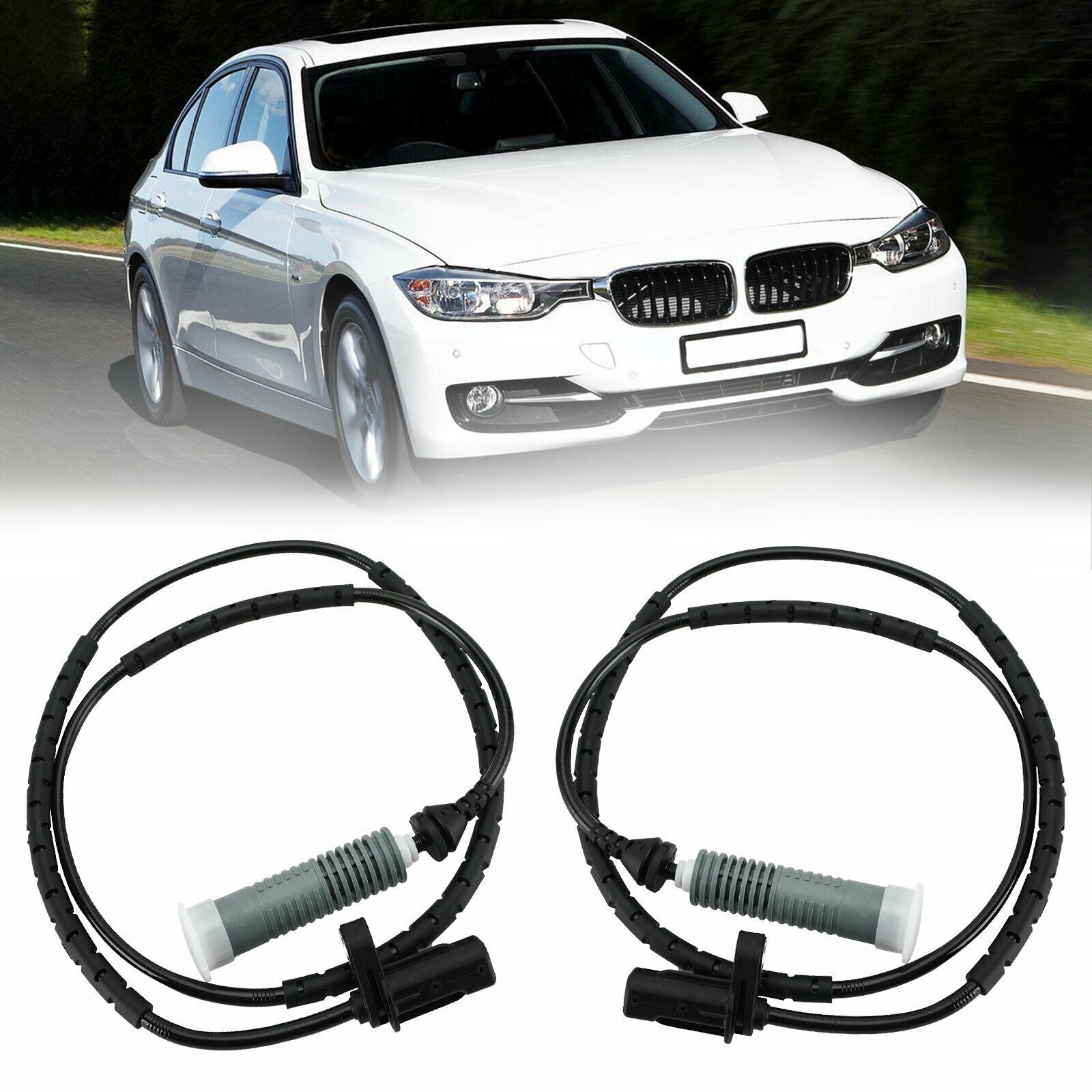2pcs 34526762466 Rear Wheel ABS Speed Sensor For BMW 1&3 Series E88 E90 2005-14