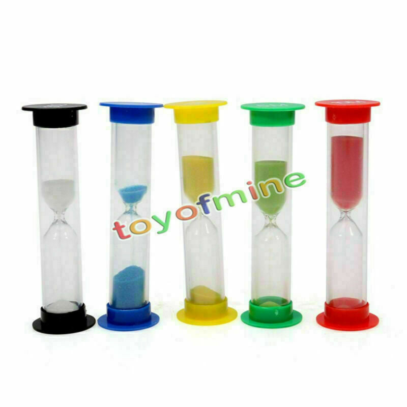 5x 30s/1/3/5/10 Minute Hourglass Colorful Frame Sand Glass Sandglass Timer Clock
