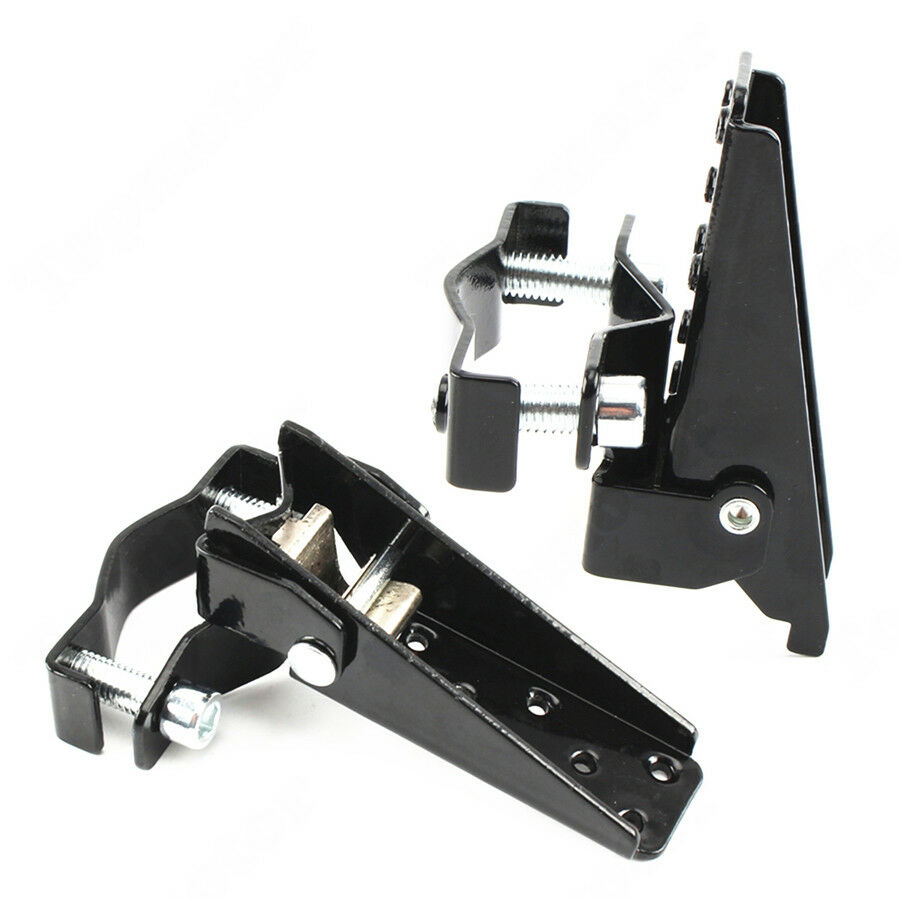 Pair 25-28mm Universal Motorcycle Passenger Rear Foot Pegs Pedal Metal Black