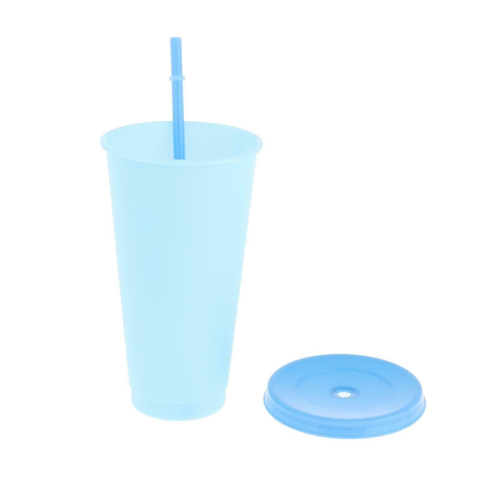 5x Color Changing Cup With Straw Lid Cold Drink Cup Water Tumblers Mix Color