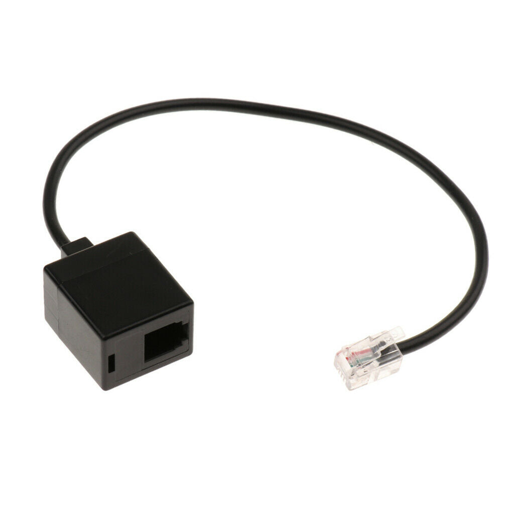 RJ9 4P4C Male Plug to RJ9 Modular Female Connector Handset Adapter Splitter