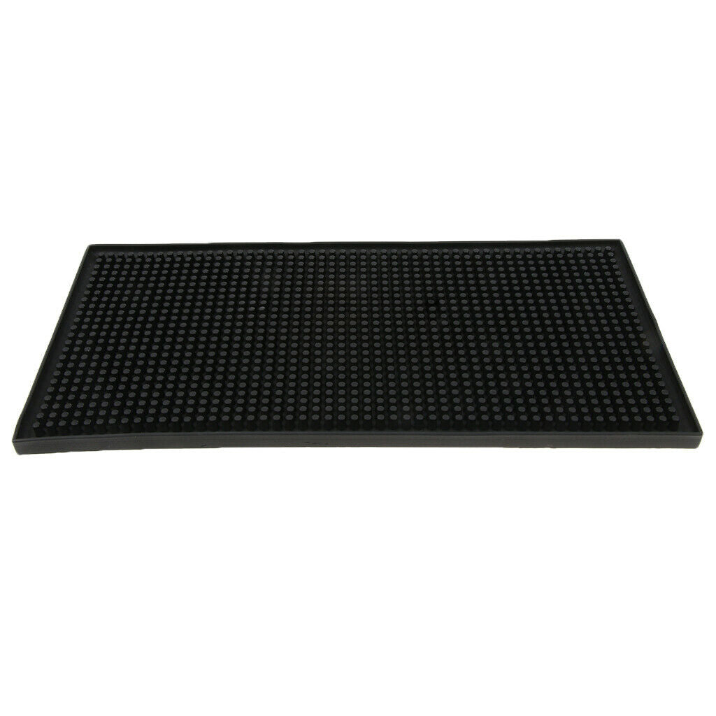 2 Pcs Heavy Duty Rubber Bar Mats Black, 60x8cm & 30x15 inch, Heat Resistant