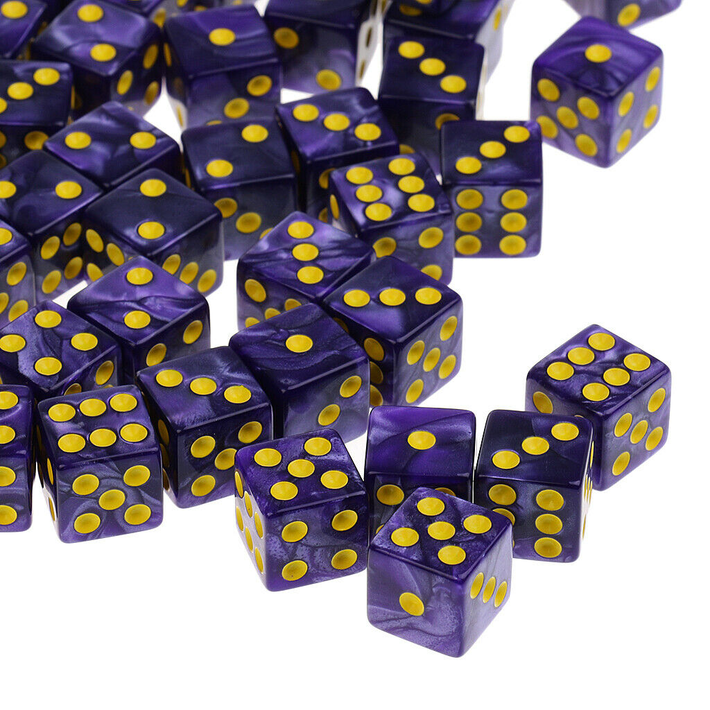 100pcs 6-sided dice spot dice 14mm for board games, party games
