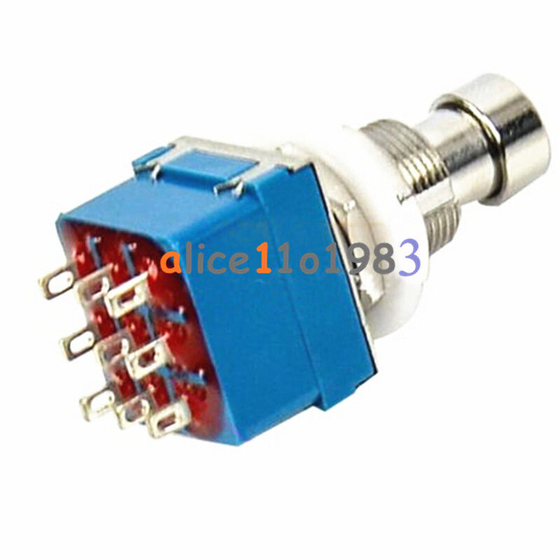 9-Pin 3PDT Guitar Effects Pedal Box Stomp Foot Metal Switch 9PIN True Bypass AL