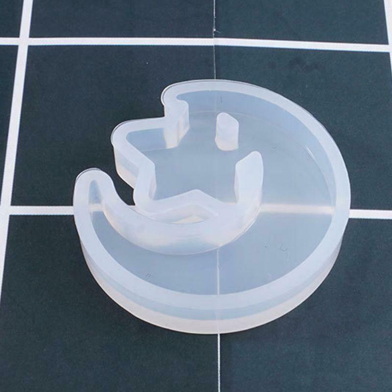 Couple Heart-shaped Puzzle Mould DIY Crystal Epoxy Molds Stars Moon Pendant Mold