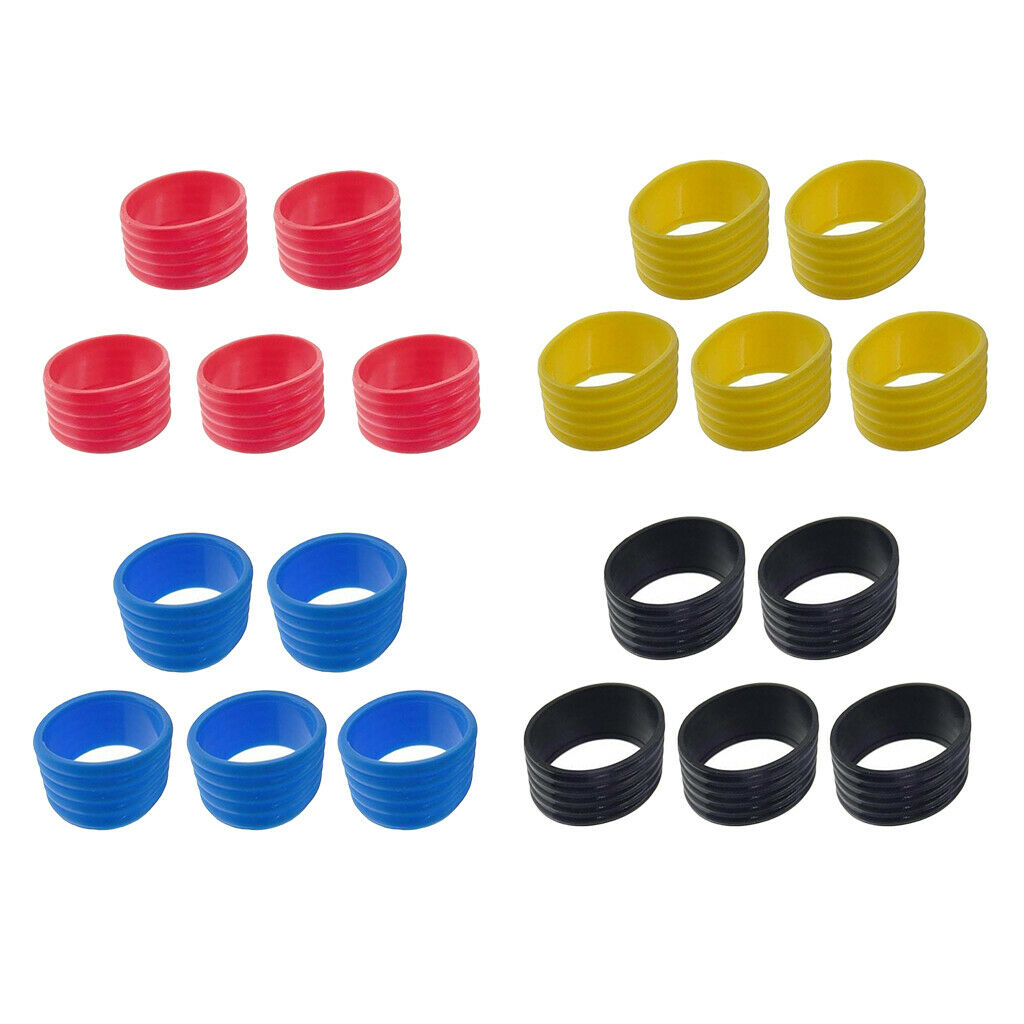 20Pcs Tennis Racquet Grip Ring Badminton Sweatband Silicone with 4 Color