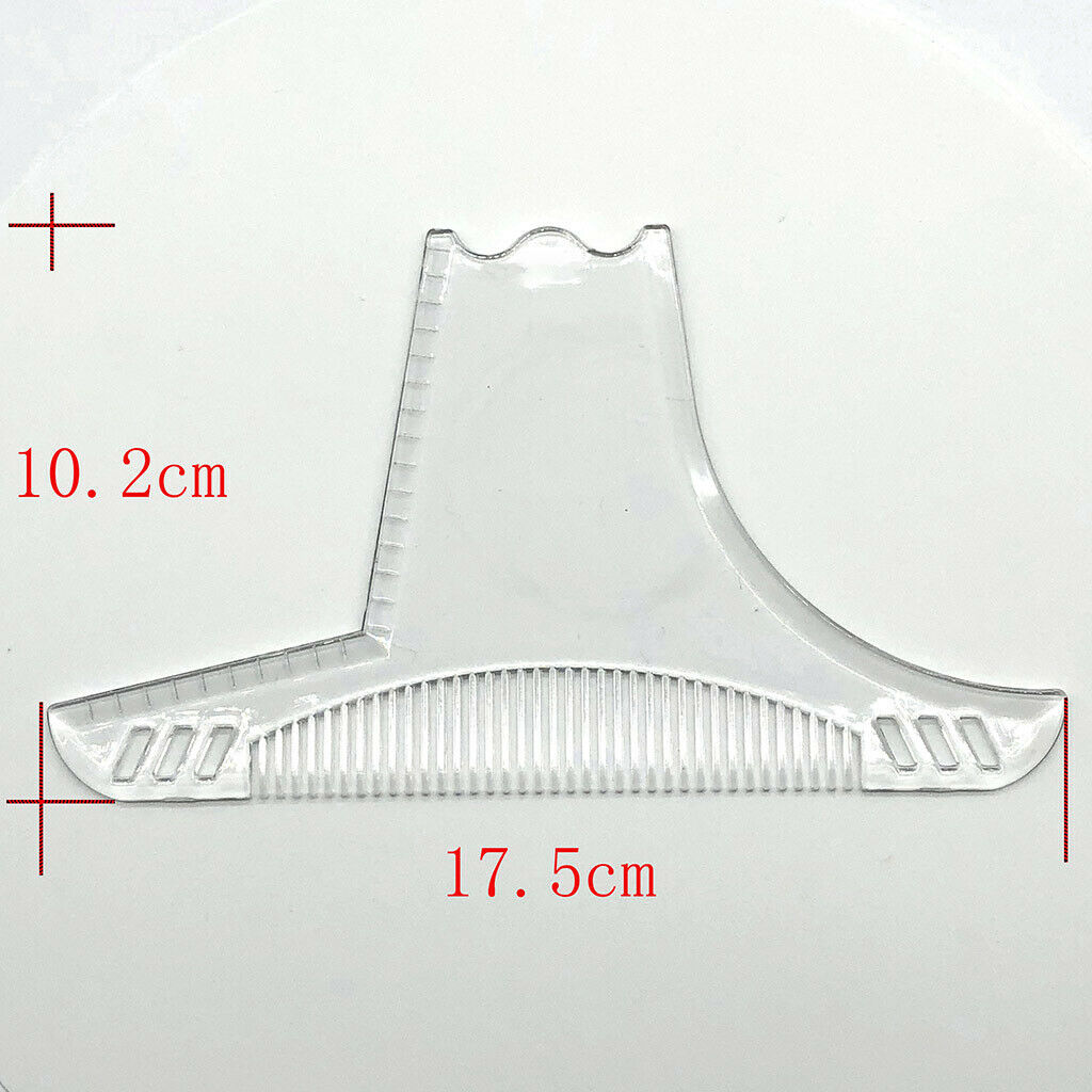 2 Pieces Beard Shaping Ruler Template Home Shaving Tool Men's Beard Combs