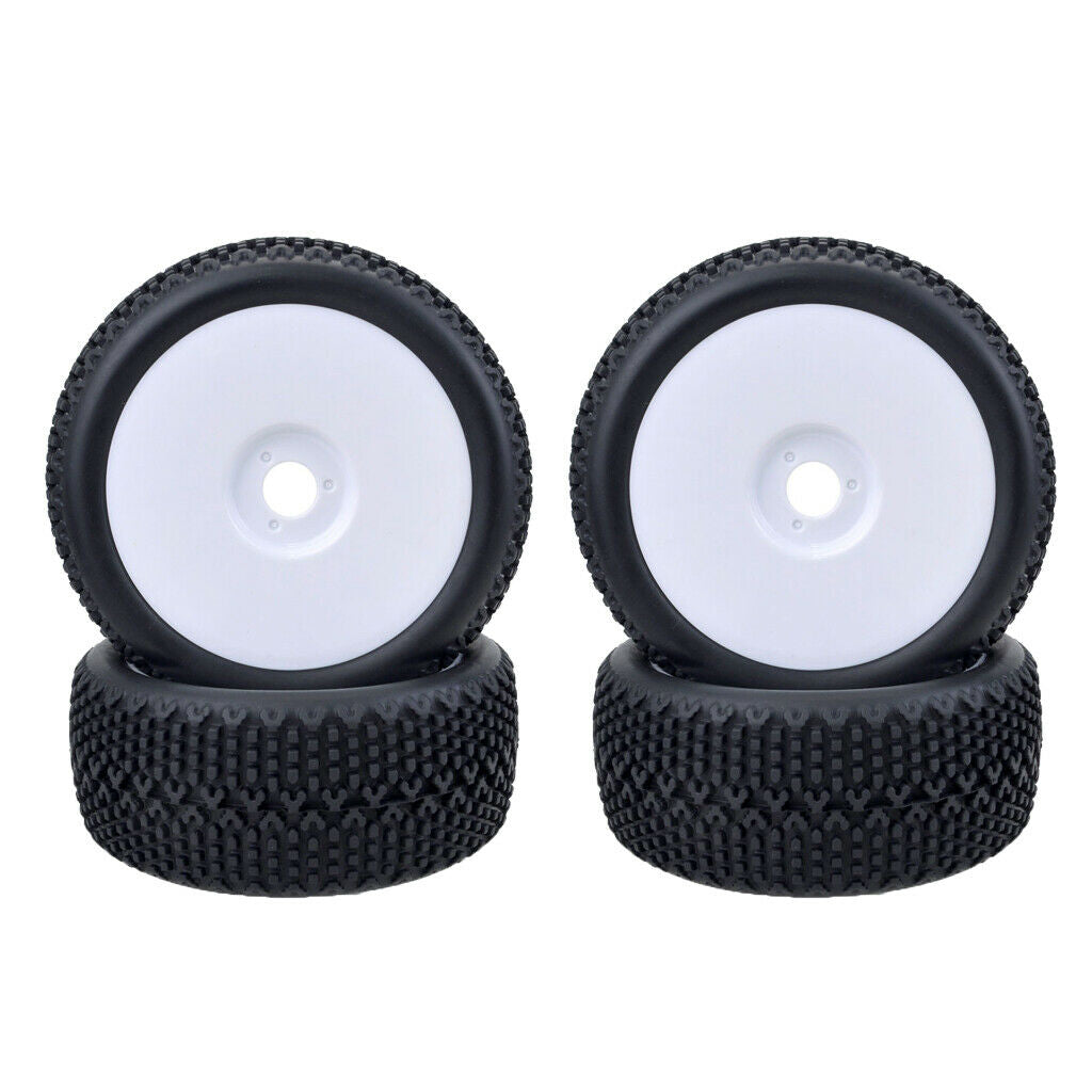 4x RC 1:8  Car Buggy Foam Rubber Tyre Tires & Wheel Rim For HPI HSP