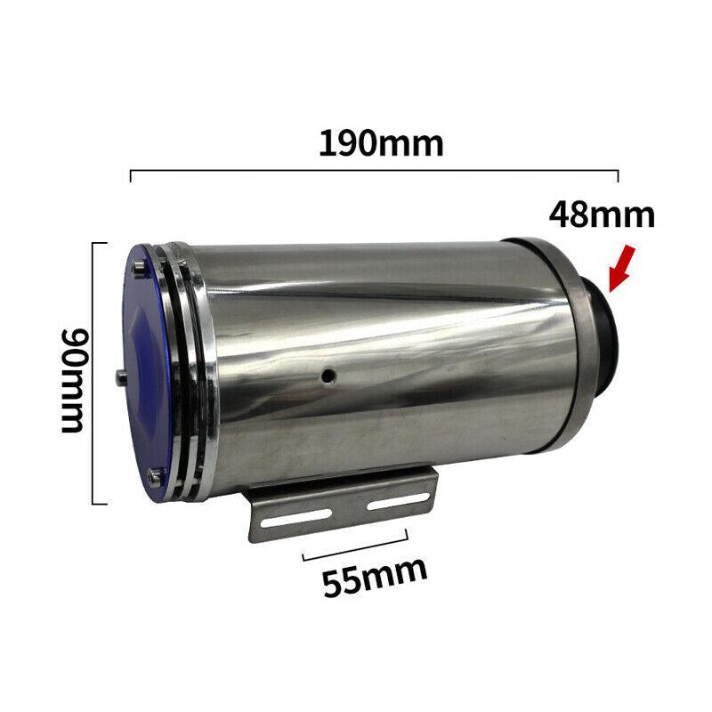 48mm Motorcycle Cleaner Pod Intake Stainless Steel Elbow Air Filter Assembly