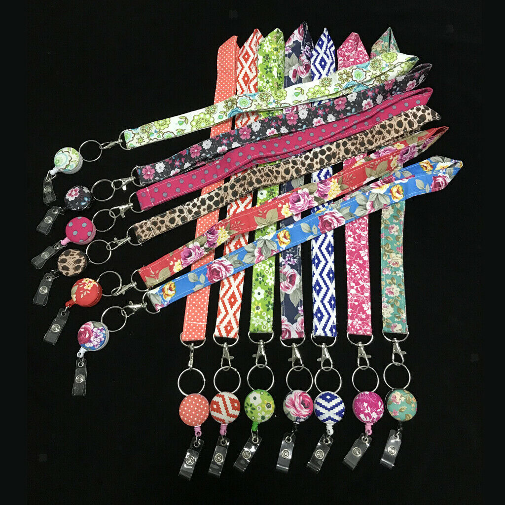 Mobile ID Badge Holders Straps Lanyard Neck Key chains with Metal Badge  1