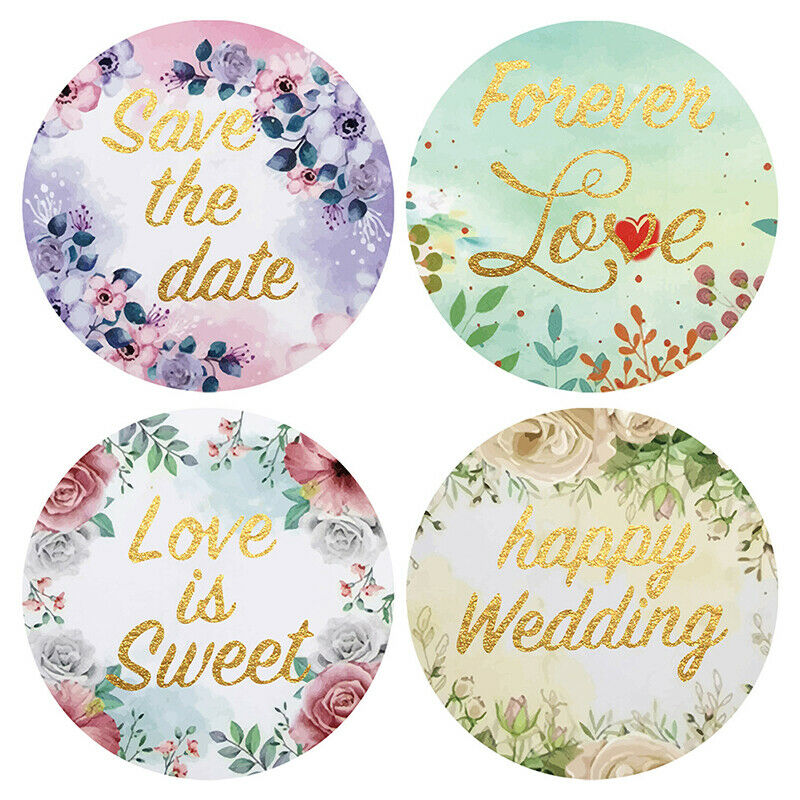 500pcs/roll Floral Thank You Stickers Seal Label Wedding Stick.l8
