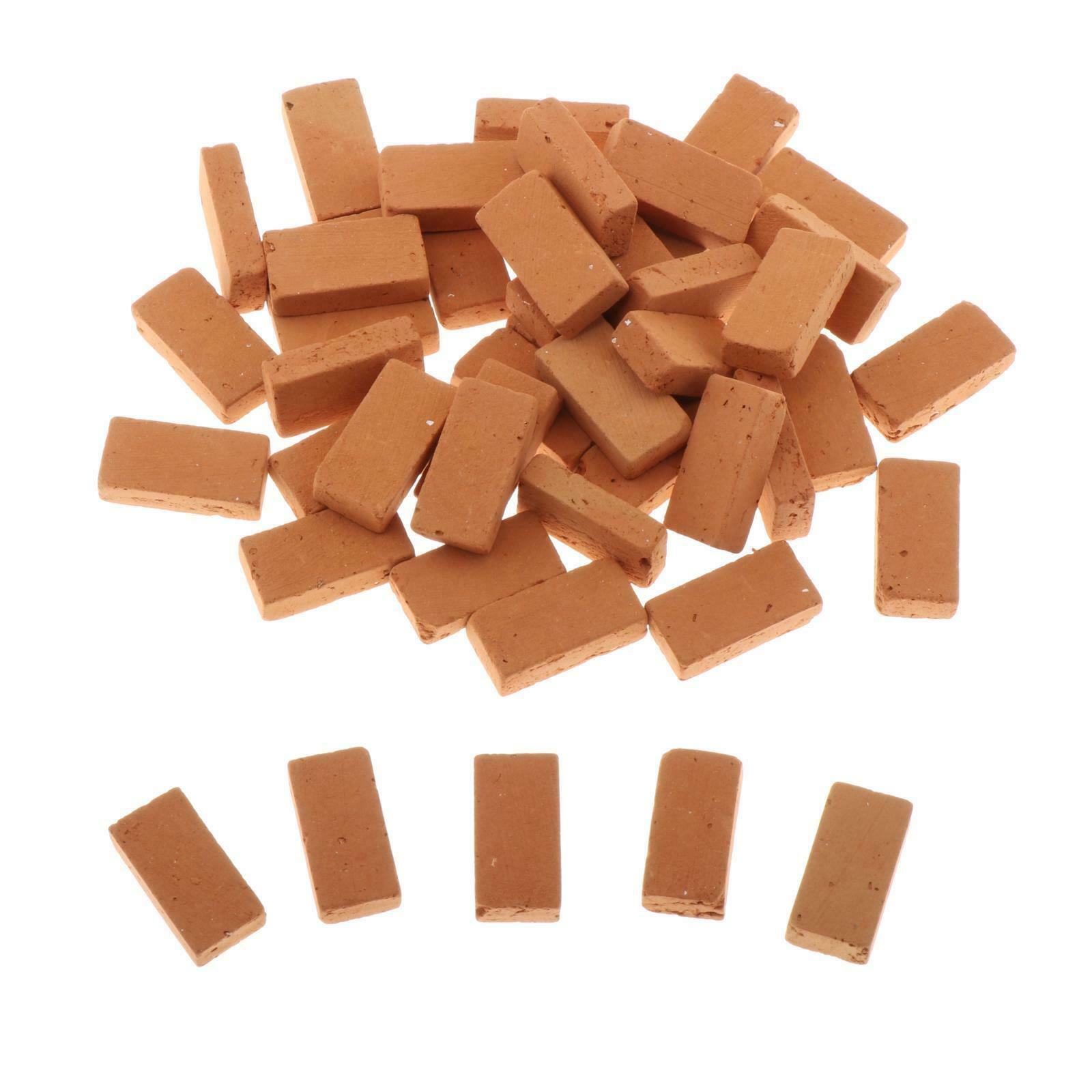 50x Realistic 1:16 Scale Clay Brick Building Armor Scenery Decoration Accs
