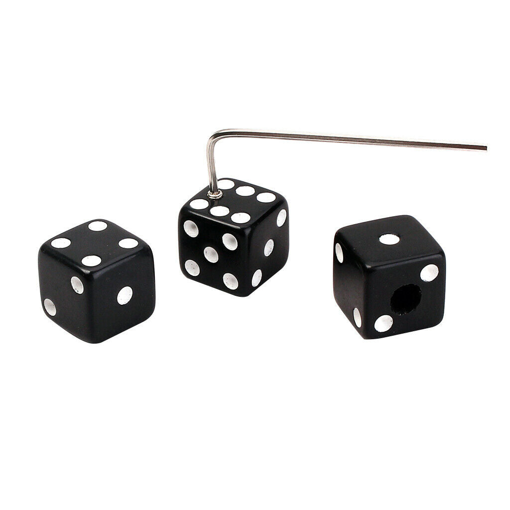 6 Pcs Guitar Control Knobs with Wrench Guitar Dice Replacement,Red Dice x3,Black