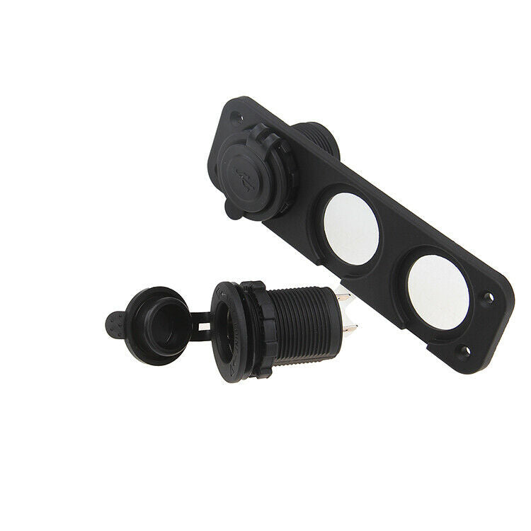 Universal Motorcycle Hone Power Supply Dual USB Charger Port Socket Waterproof