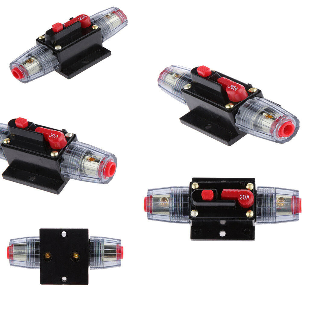 30A&20A Car Protection Stereo Switch Fuse  Inline Circuit Breaker New