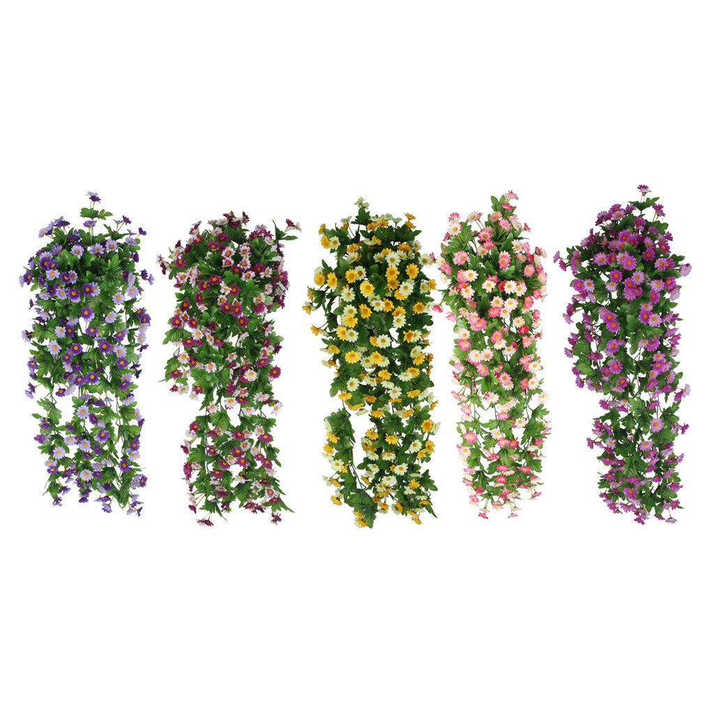 Artificial Silk Daisy Wisteria Flower Vine Wedding Party DIY Decor Pink