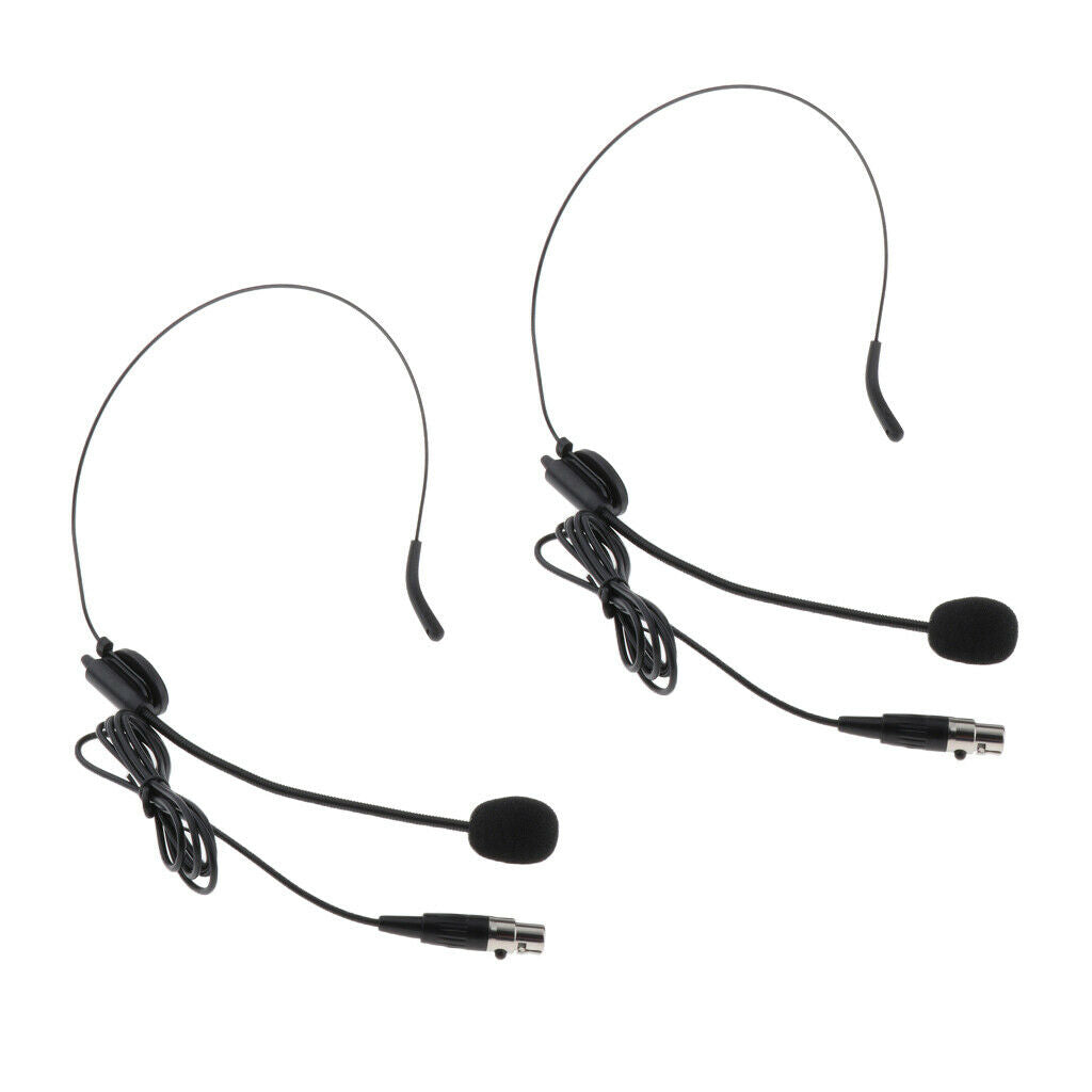 2 Pieces 3 Pin Microphone Lapel Metal Tie Clip for PC Wireless Transmitter