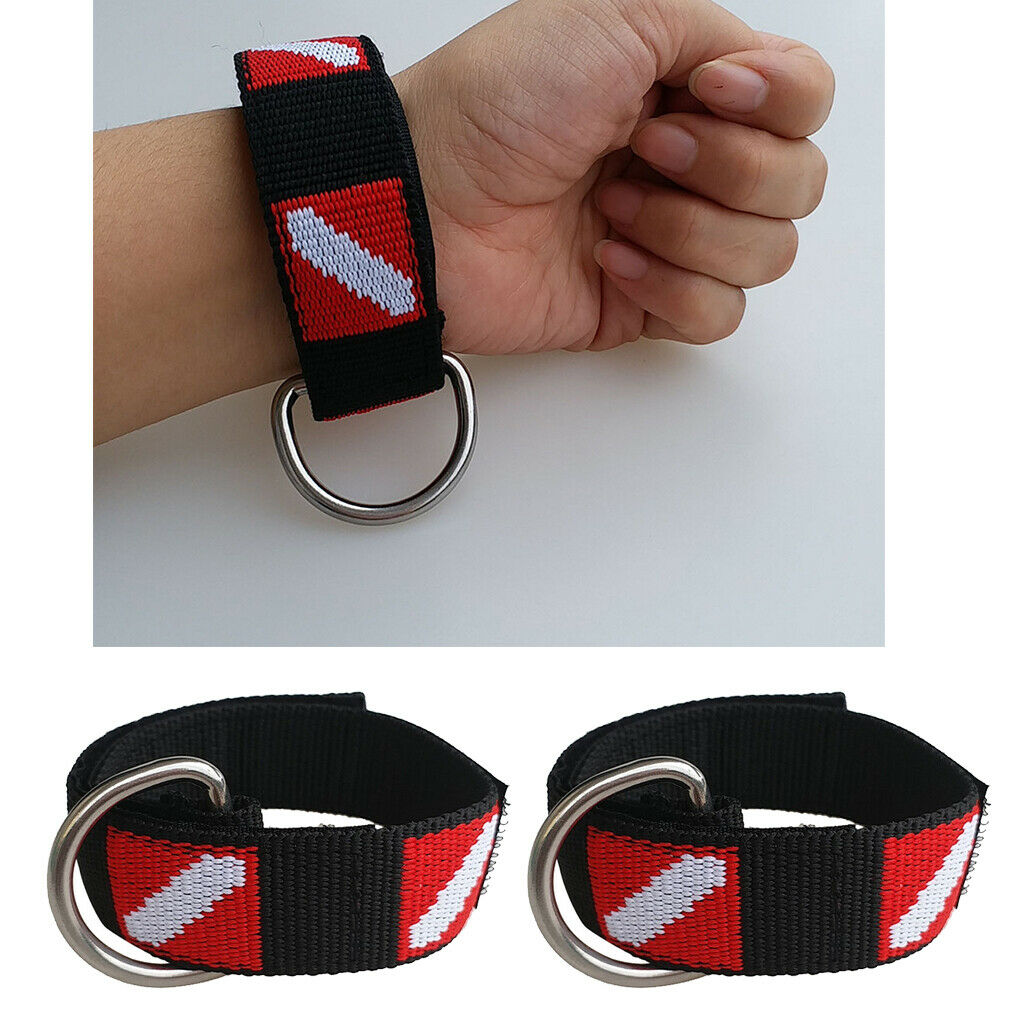 2 Pack Scuba Diving Safety Wrist Strap Lanyard Camera Torch Hand Rope Band