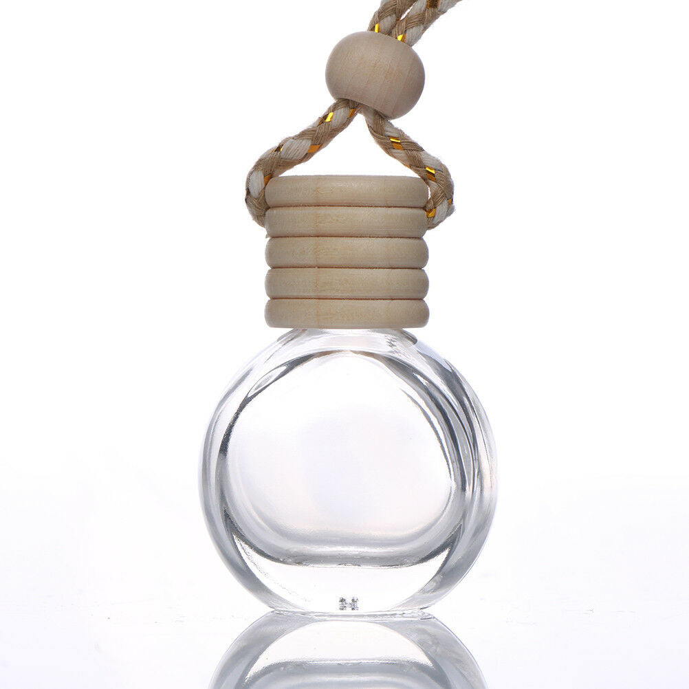1Pc Car 8ml hanging empty glass perfume bottles pendant car ornament .l8