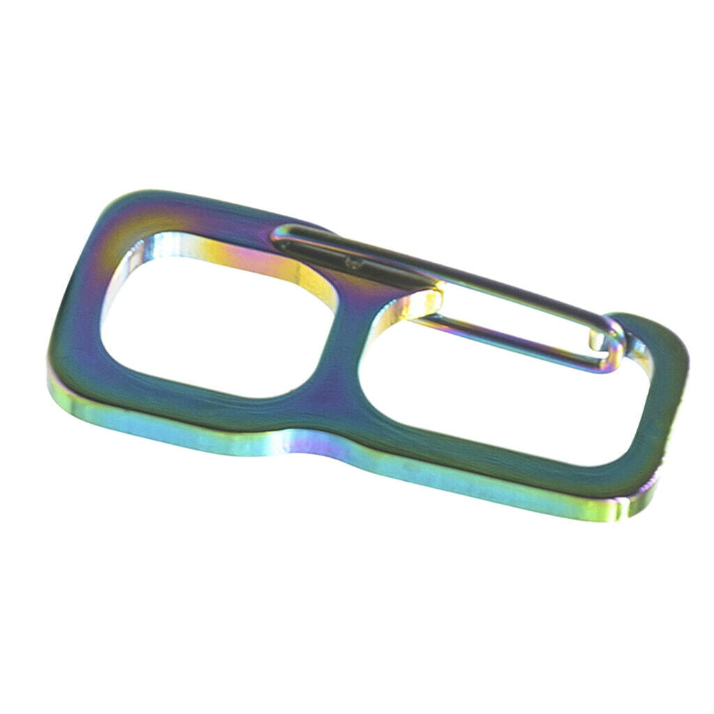 Universal 420 Stainless Steel Spring Snap Hook Multi-color Keychain 8 Shape