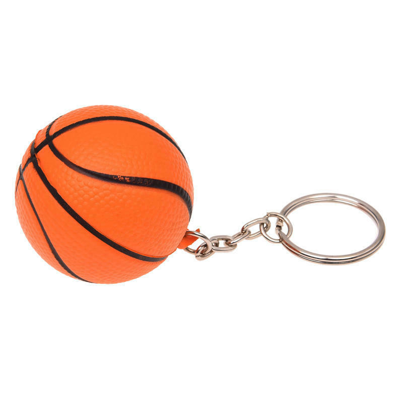 Orange Basketball Shape Decor Charm Key Chain Split Key Y6Y4Y4